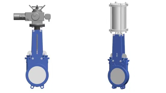 DN150 Pn16 Stahl- oder Eisen-Wafer-Bidirektional-Durchgangs-Messerschieber